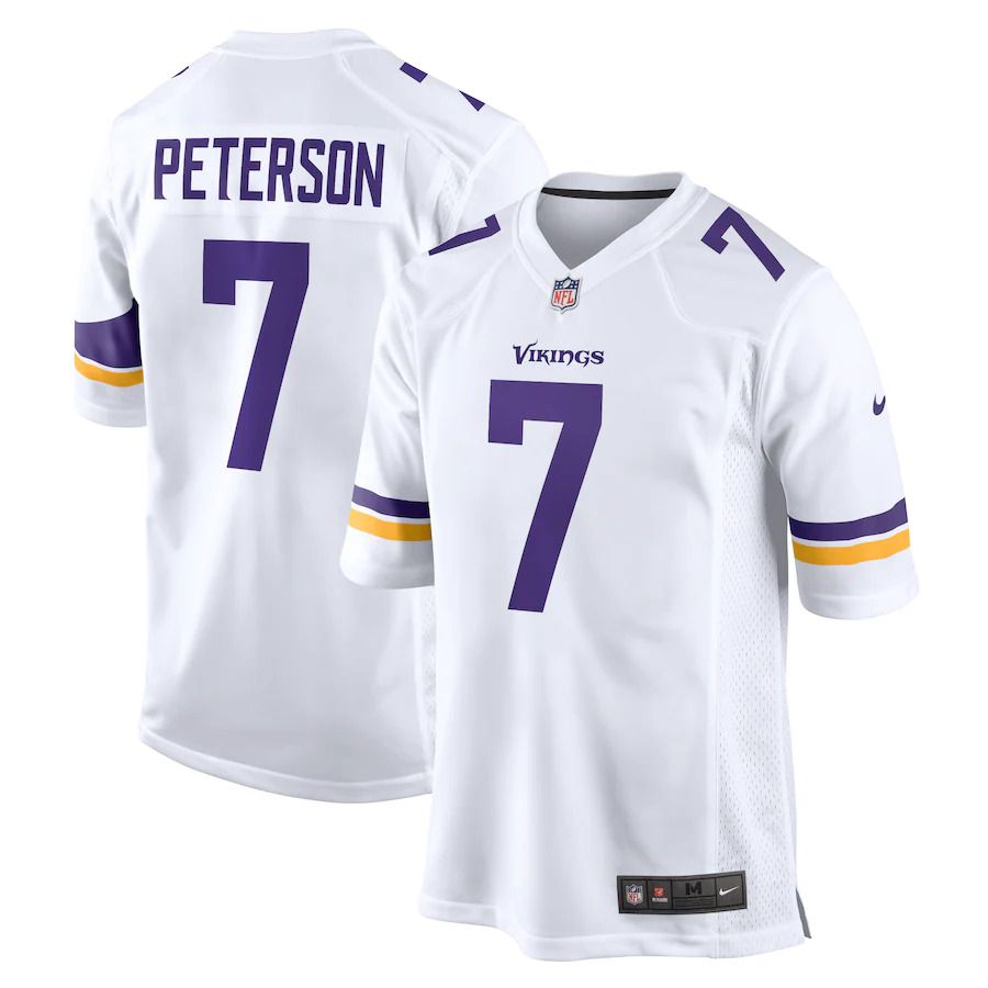 Men Minnesota Vikings #7 Patrick Peterson Nike White Player Game NFL Jersey